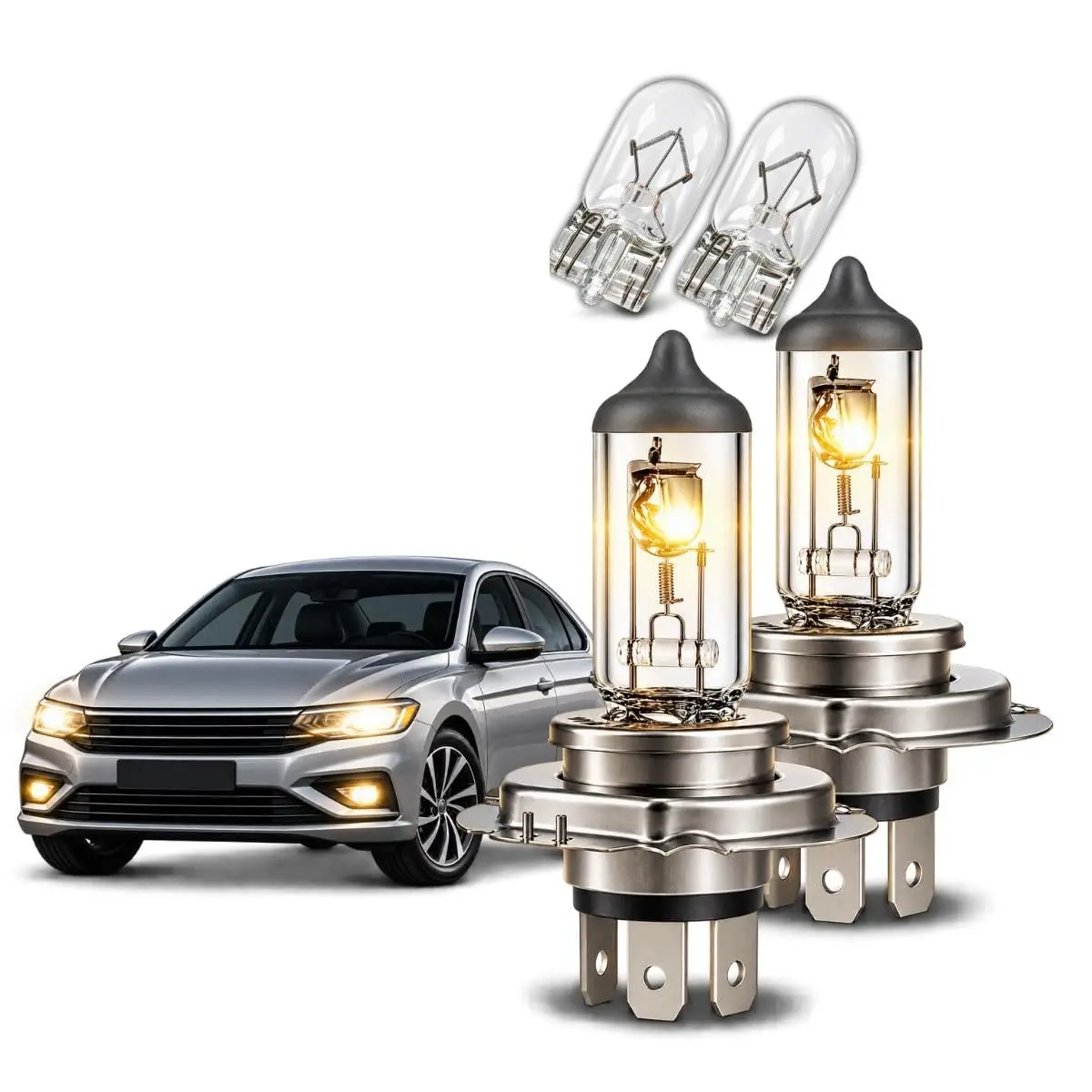 Kit Par Lampada Farol Alto E Baixo Na Mesma Lampada H4 T10
