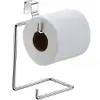 Suporte para papel higiênico duplo cromado para caixa acoplada - 1