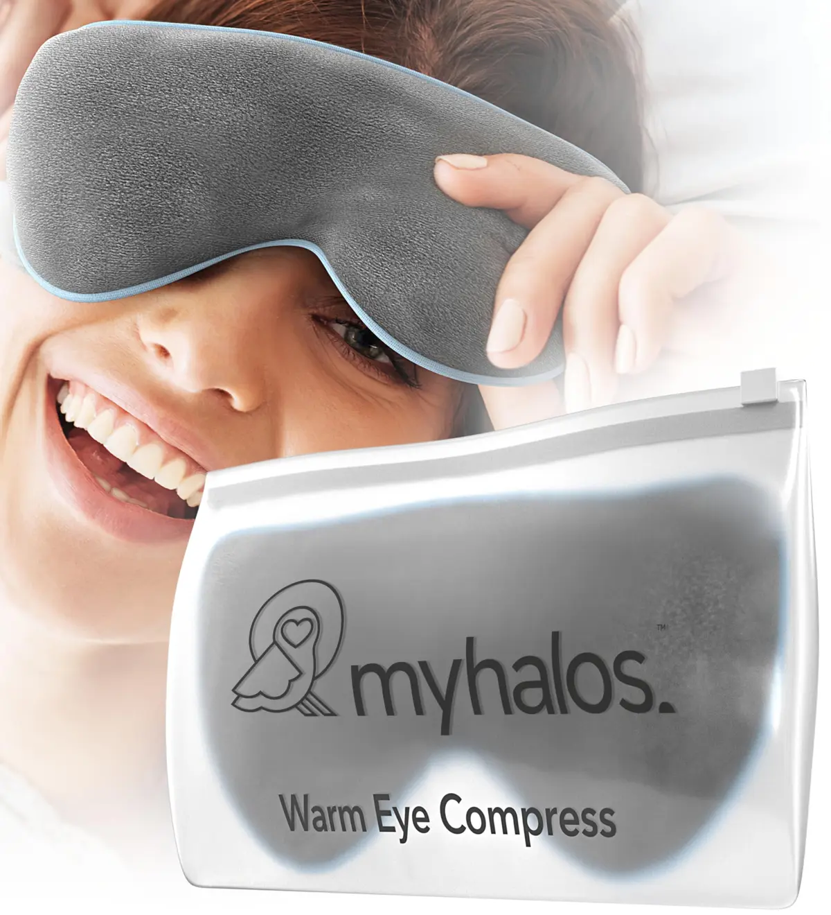 Compressa de olhos quente ativada no micro-ondas para olhos secos, blefarite e tratamento para olhos – Máscaras aquecidas para olhos secos – Máscara de terapia para olhos secos e compressa