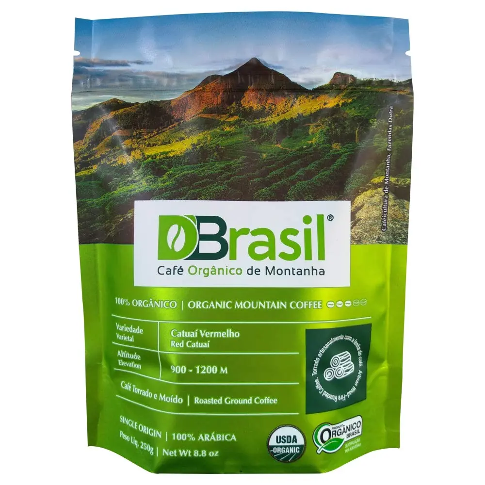 Café Dutra D'Brasil Café Orgânico De Montanha Torrado E Moído 250G 100% Arábica Certificado Orgânico Brasil Usda Rainforest
