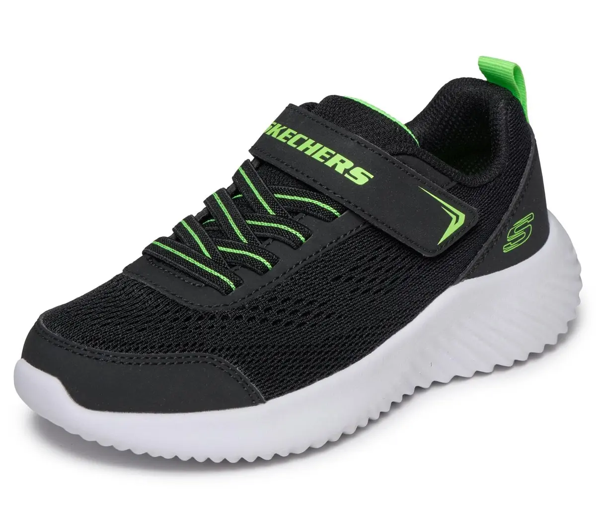 Tênis Skechers BOUNDER-QUANTARUN meninos | Escolar, fecho adaptável, lavável na máquina, leve, espuma viscoelástica resfriada a ar