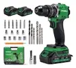 Parafusadeira Furadeira Brushless 2 Bateria 21v 10mm Verde - 1