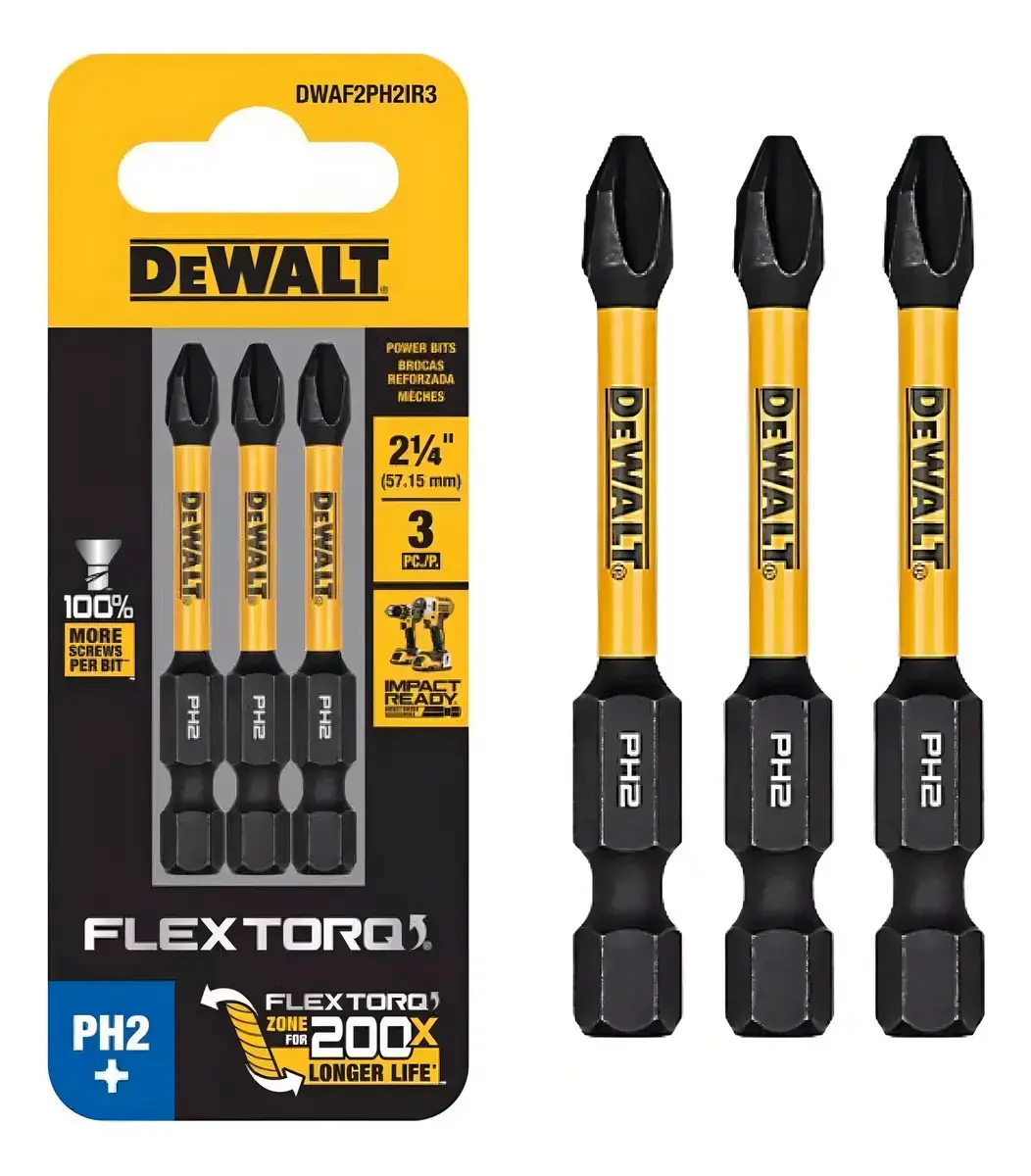 3 Ponta Bit ph2 X 57mm Dewalt Dwaf2ph2ir3