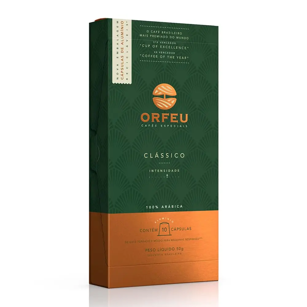 Cápsulas Orfeu Clássico Compatíveis Nespresso®* 10 Unidades - 1