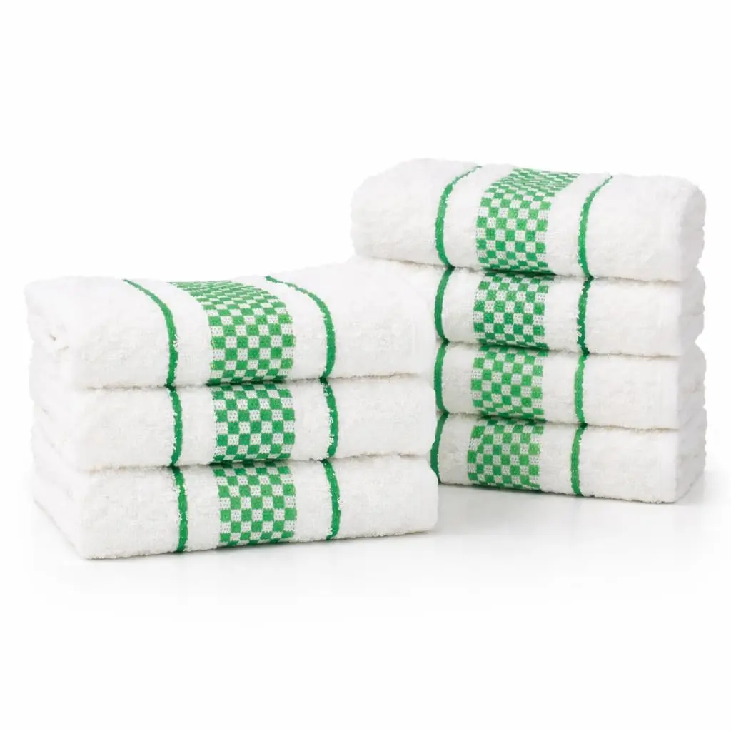 Kit 10 Pano de Prato Atoalhado Para Cozinha Felpudo Malta 45x70cm 370g/m² 100% Algodão - Verde