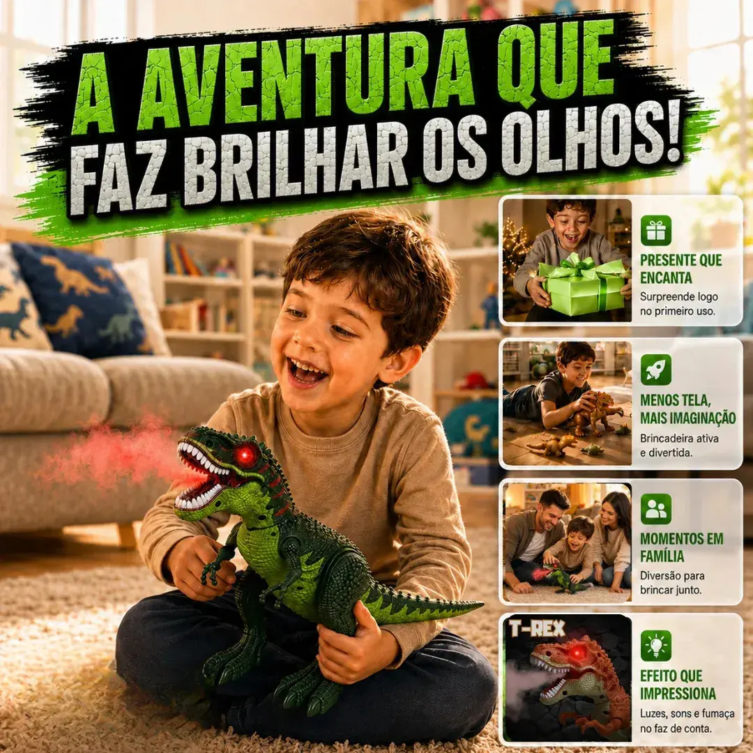 Dinossauro T-Rex Robo Brinquedo Anda Solta Fumaça Sons Luzes Led Rugido Movimentos Articulados Infantil Tiranossauro Interativo Educativo Presente Criança Menino Divertido Azul Flow Dimension thumbnail 2