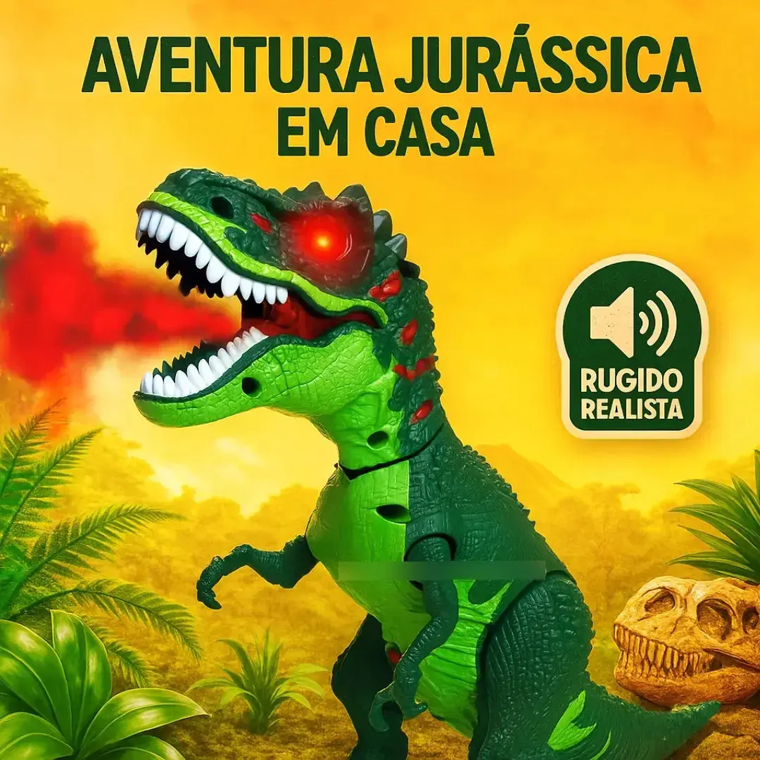 Dinossauro T-Rex Robo Brinquedo Anda Solta Fumaça Sons Luzes Led Rugido Movimentos Articulados Infantil Tiranossauro Interativo Educativo Presente Criança Menino Divertido Azul Flow Dimension thumbnail 10
