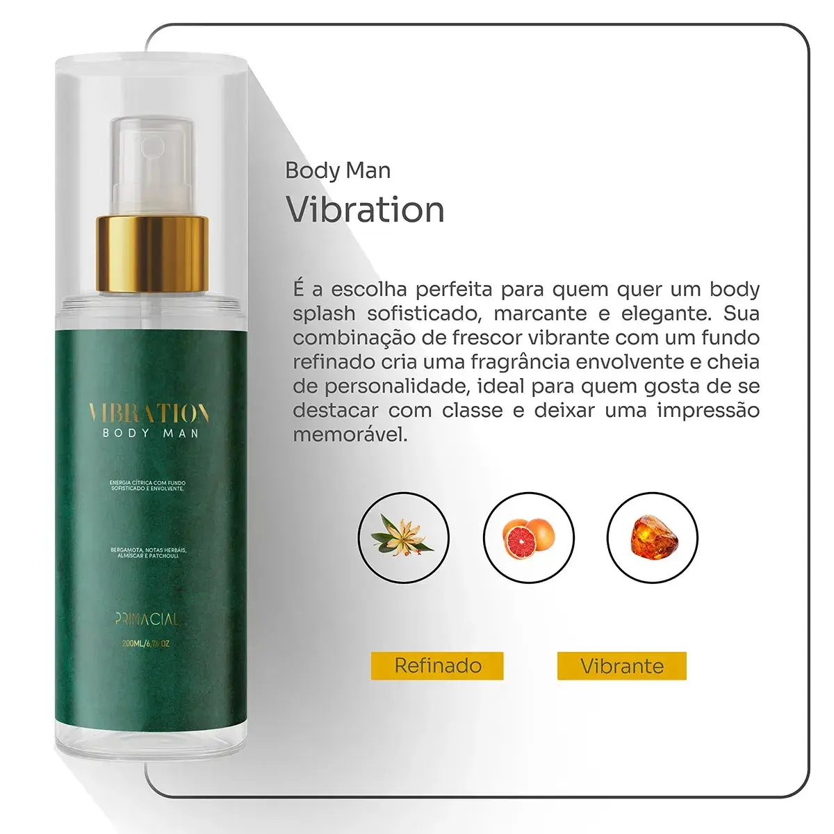 Kit 3 Body Splash Masculino Vibration + Blunn + Infalível Fero By Primacial Body Man thumbnail 2
