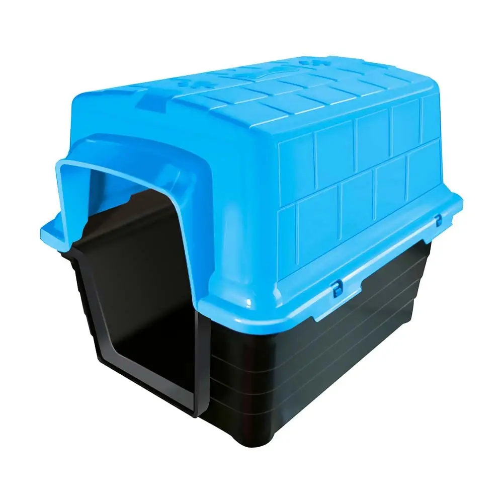 Casinha Plástica para Cães Furacão Pet, Azul, Tamanho 2.0