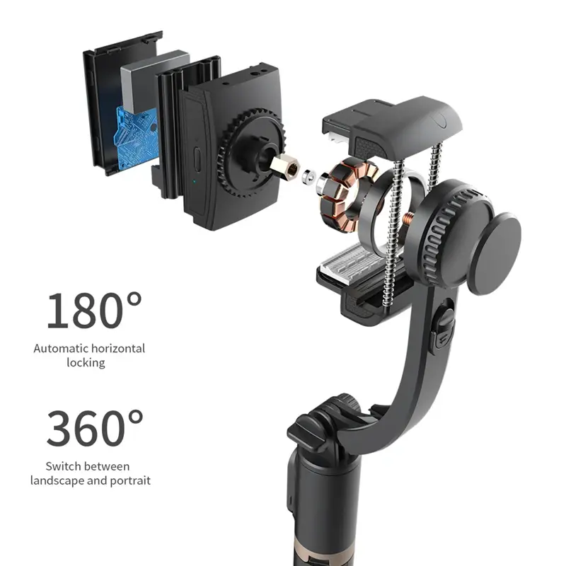 Roreta 2026 NOVO Estabilizador Gimbal Bastão de Selfie Dobrável Tripé Sem Fio com Controle Remoto Bluetooth Monopé para iOS Android - 1