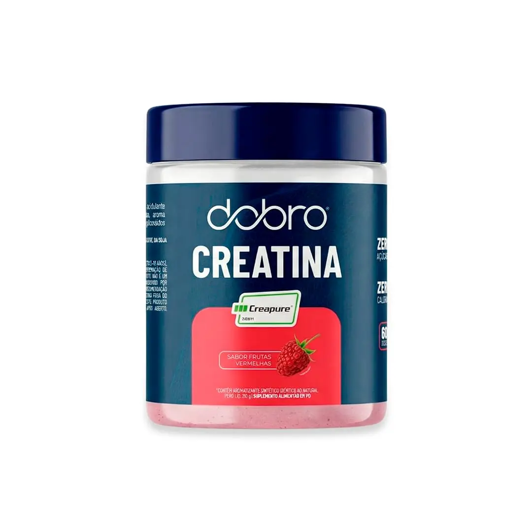 Creatina Dobro Creapure, Sabor Frutas Vermelhas, 210g | Zero Açúcar, Zero Calorias