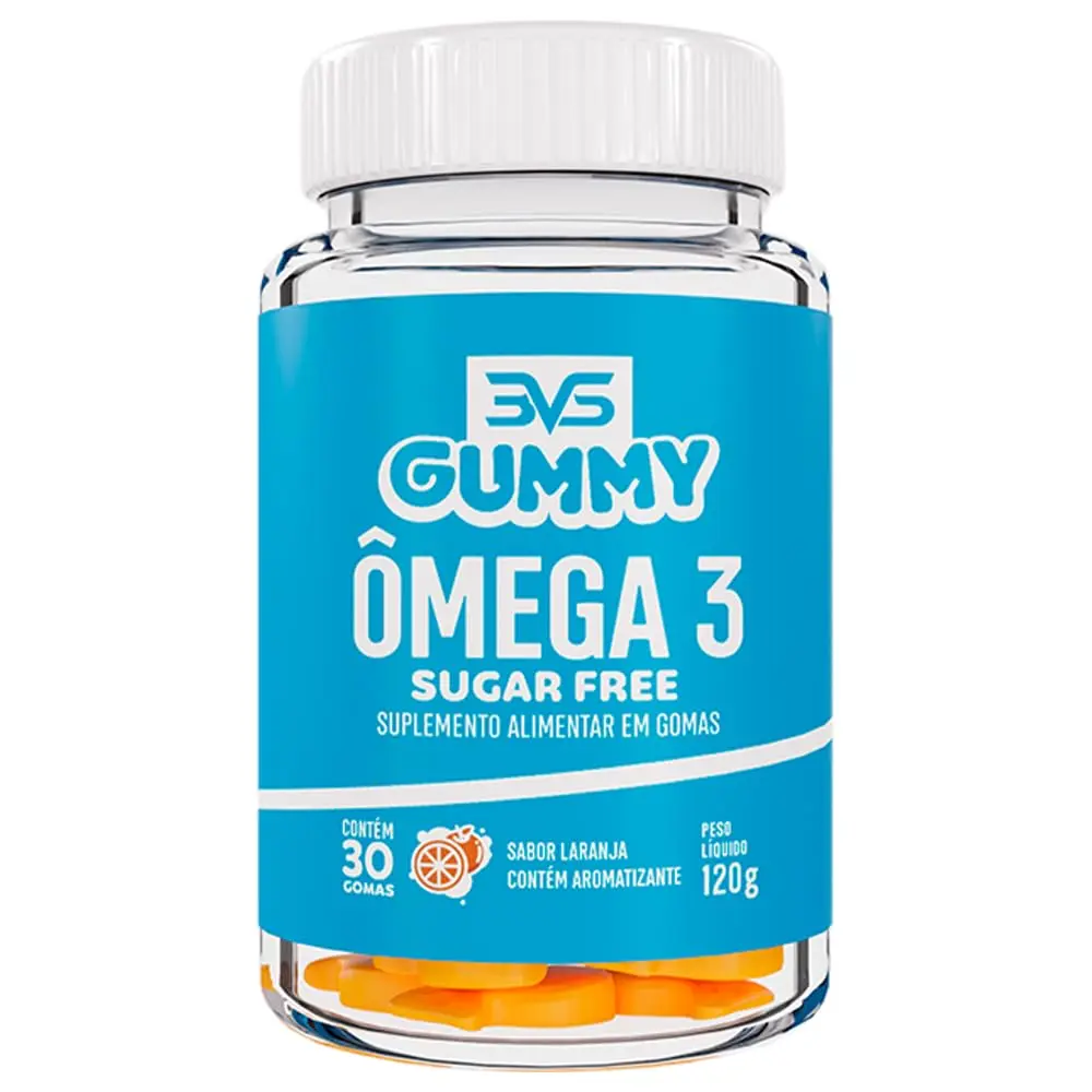 Gummy Ômega 3 Sugar Free 30 Gomas 3VS Nutrition · Sabor Laranja · Suplemento em Goma · 30 doses