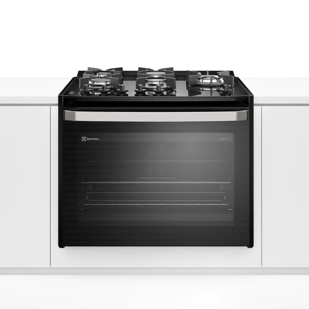 Fogão de Embutir Electrolux de 05 Bocas Experience com Mesa Vidro e Grill Preto - FE5EB 220v