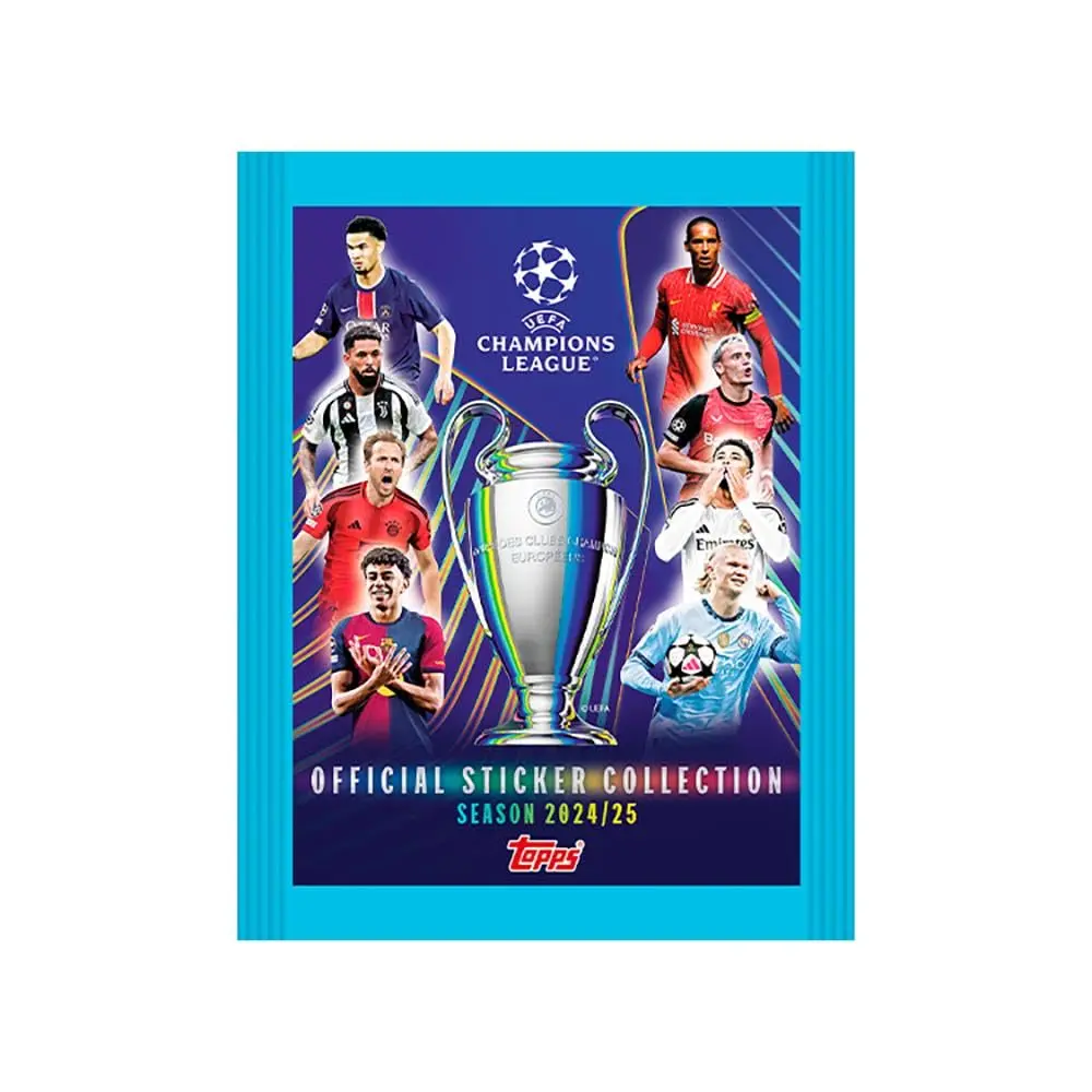 Topps - Kit com 10 Envelopes Figurinhas UEFA Champions League 2024/2025-60 Figurinhas - 1