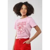Camiseta Colcci Estampa Floral Rosa
