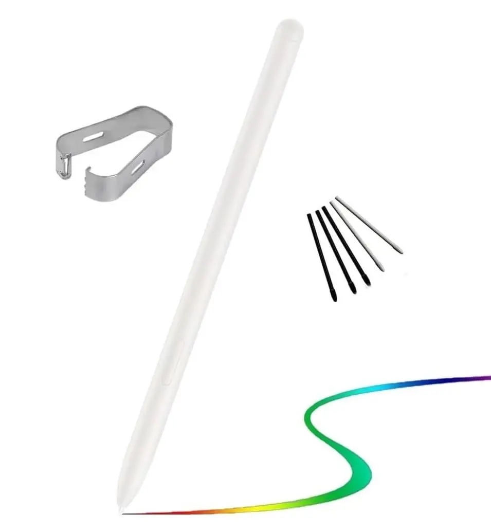 Caneta Touch S-Pen Para Galaxy Tab S6 Lite (Sm-P615 Sm-P620) C/Sensor Pressão + Pontas (Branca)
