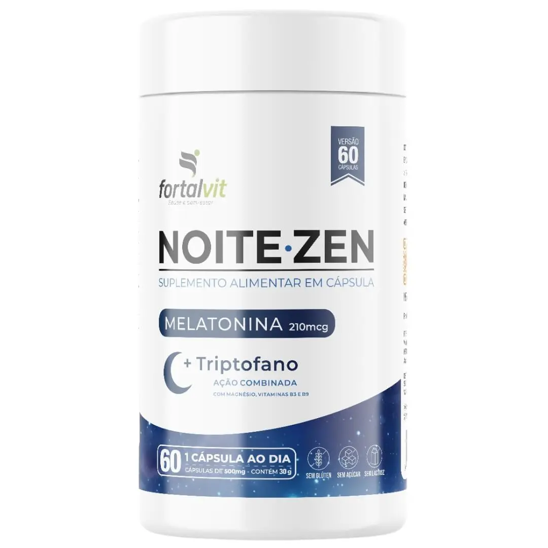 L-Triptofano, Magnésio, Vitaminas B3 e B9, 60 dias de uso, 60 cápsulas, Fortalvit