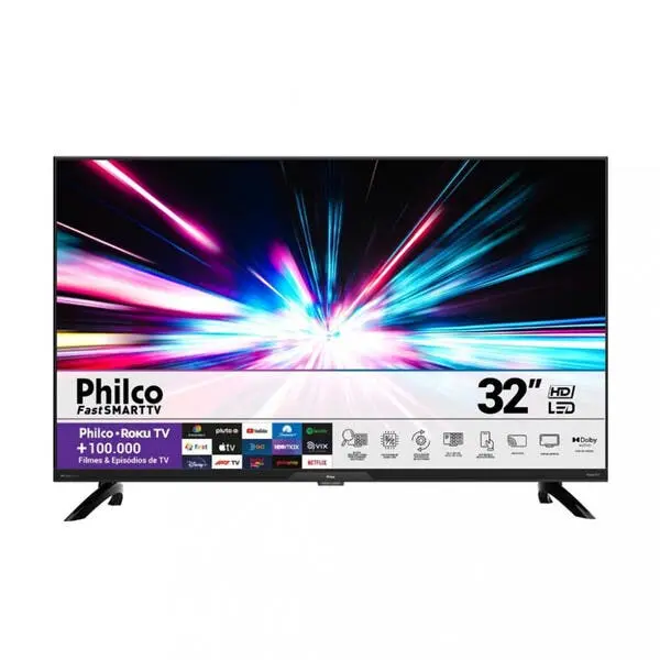 Smart Tv Led Hd Philco 32 Polegadas Ptv32g7er2cpblh Dolby Áud