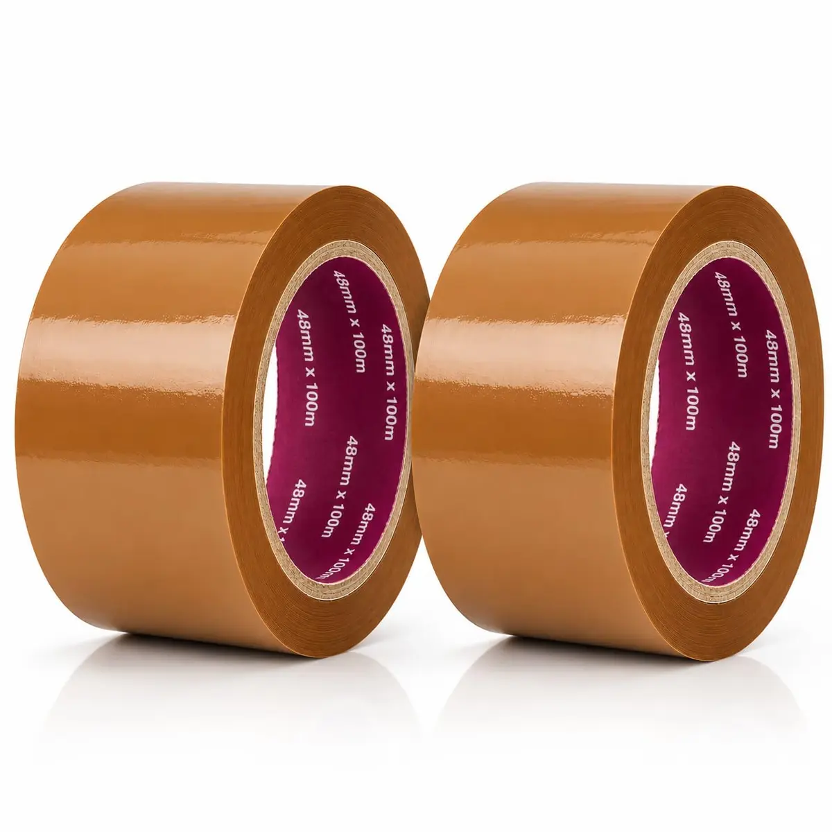 Fita Adesiva Marrom 48mm x 100m Kit 2 Rolos para Embalagem | Alta aderência para fechamento de embalagens