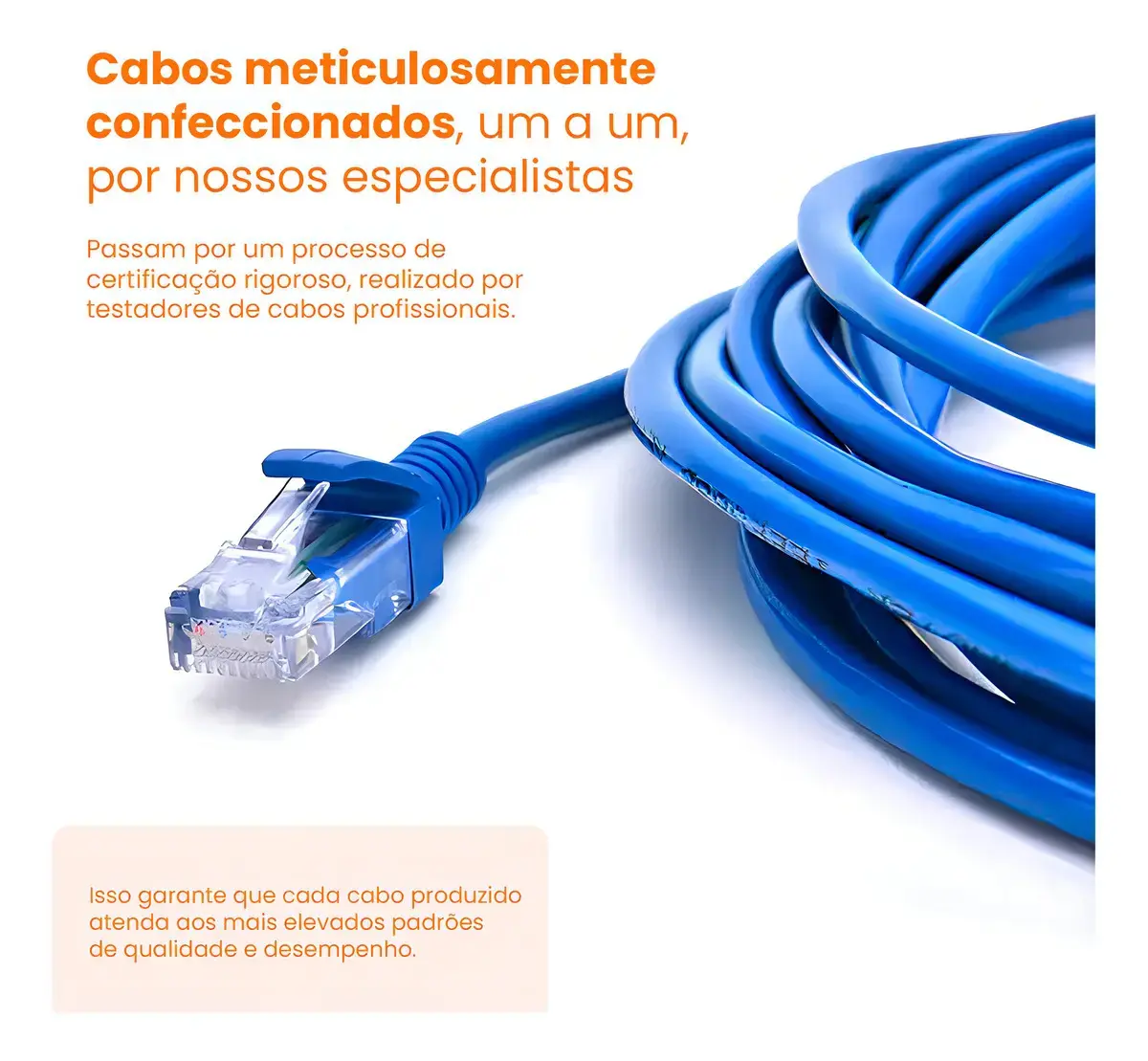 Cabo De Rede Internet 30m 30 Metros Cat6 Azul Crimpado Giga Lan Ethernet Boyu Cell thumbnail 3