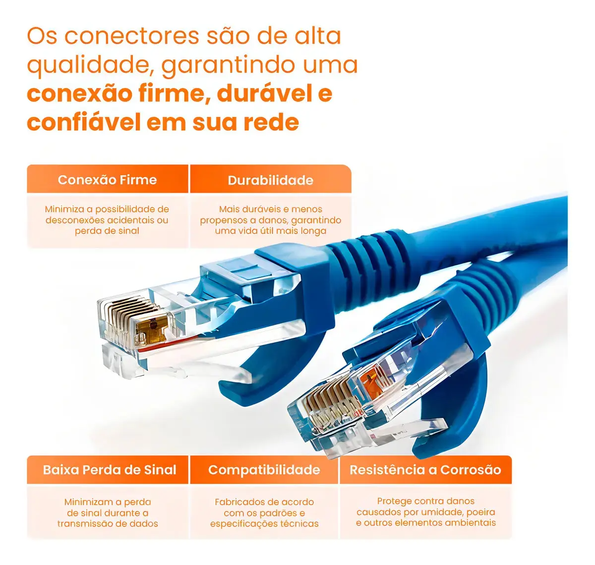 Cabo De Rede Internet 30m 30 Metros Cat6 Azul Crimpado Giga Lan Ethernet Boyu Cell thumbnail 4