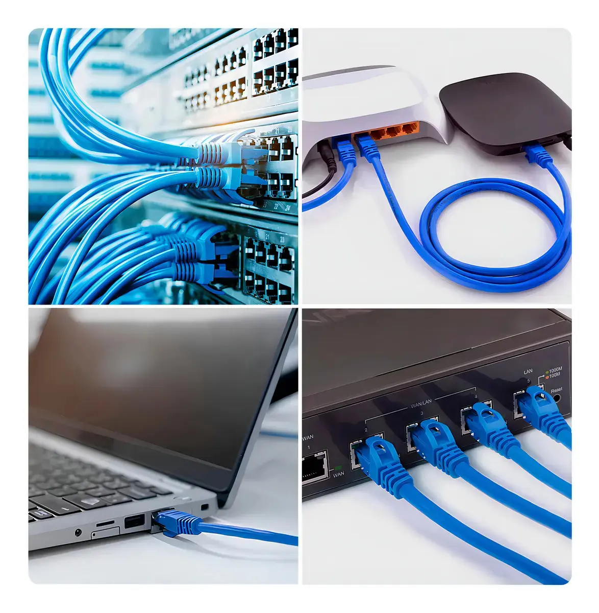 Cabo De Rede Internet 30m 30 Metros Cat6 Azul Crimpado Giga Lan Ethernet Boyu Cell thumbnail 5