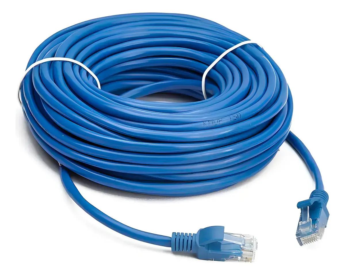 Cabo De Rede Internet 30m 30 Metros Cat6 Azul Crimpado Giga Lan Ethernet Boyu Cell thumbnail 6