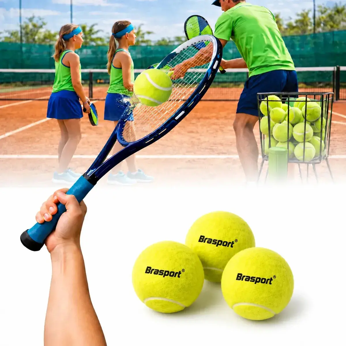 Kit 3 Bola De Tênis Bolinhas Tennis Profissional Treinamento Treino Competição Alta Durabilidade Bolas Para Quadra Saibro Piso Rápido Clubes Aulas Jogadores Iniciantes E Avançados Premium - 1