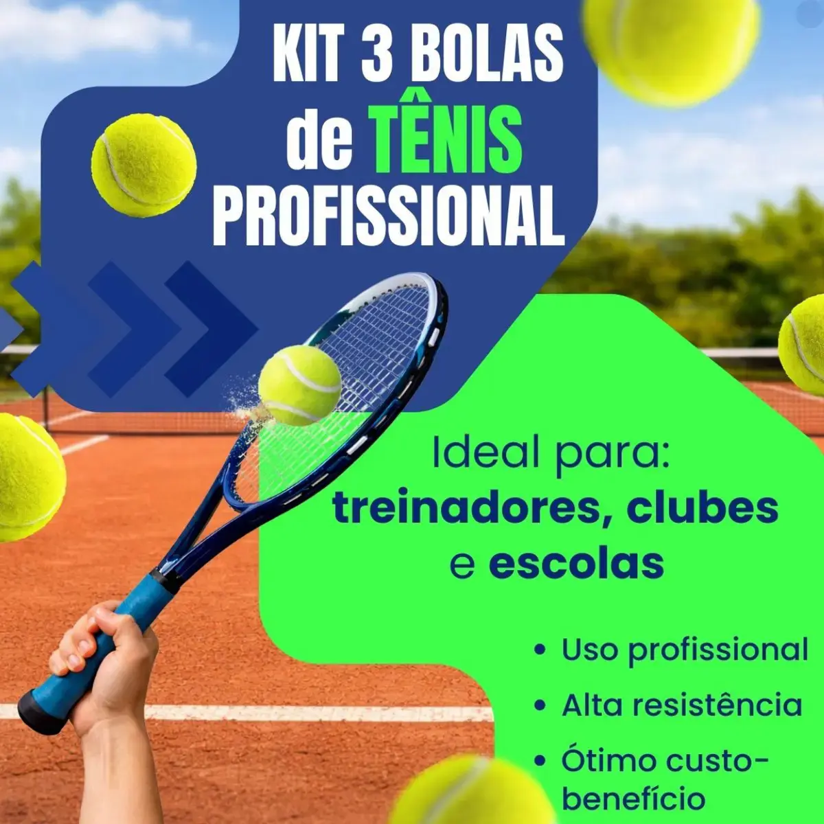Kit 3 Bola De Tênis Bolinhas Tennis Profissional Treinamento Treino Competição Alta Durabilidade Bolas Para Quadra Saibro Piso Rápido Clubes Aulas Jogadores Iniciantes E Avançados Premium thumbnail 2