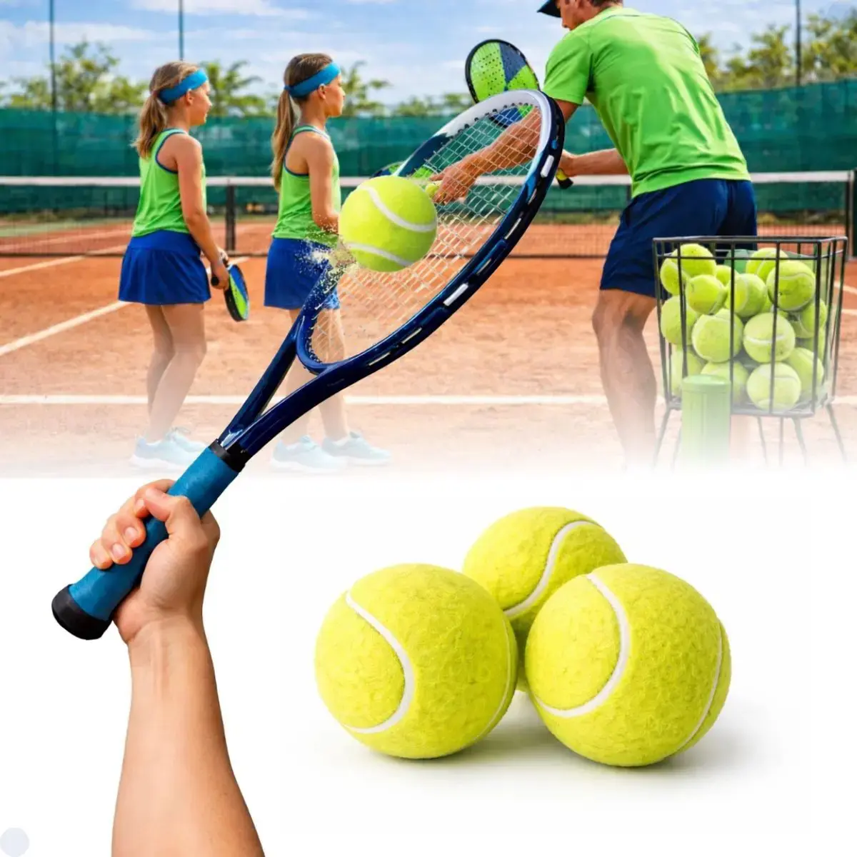 Kit 3 Bola De Tênis Bolinhas Tennis Profissional Treinamento Treino Competição Alta Durabilidade Bolas Para Quadra Saibro Piso Rápido Clubes Aulas Jogadores Iniciantes E Avançados Premium thumbnail 7