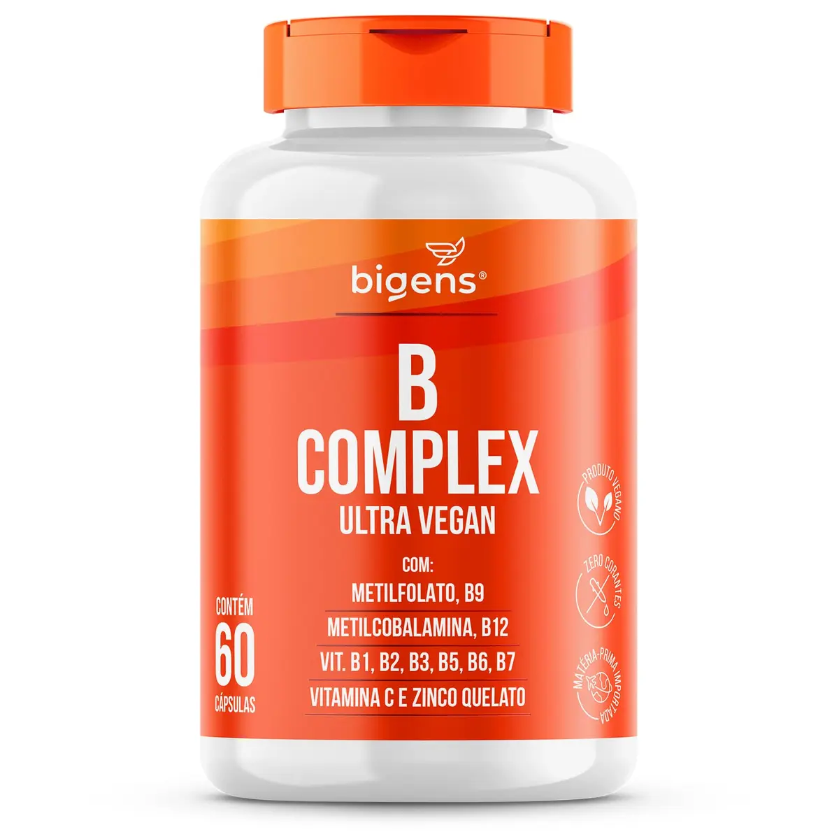 Bigens Vitamina do Complexo B, Vegano, 60 Cápsulas - 1