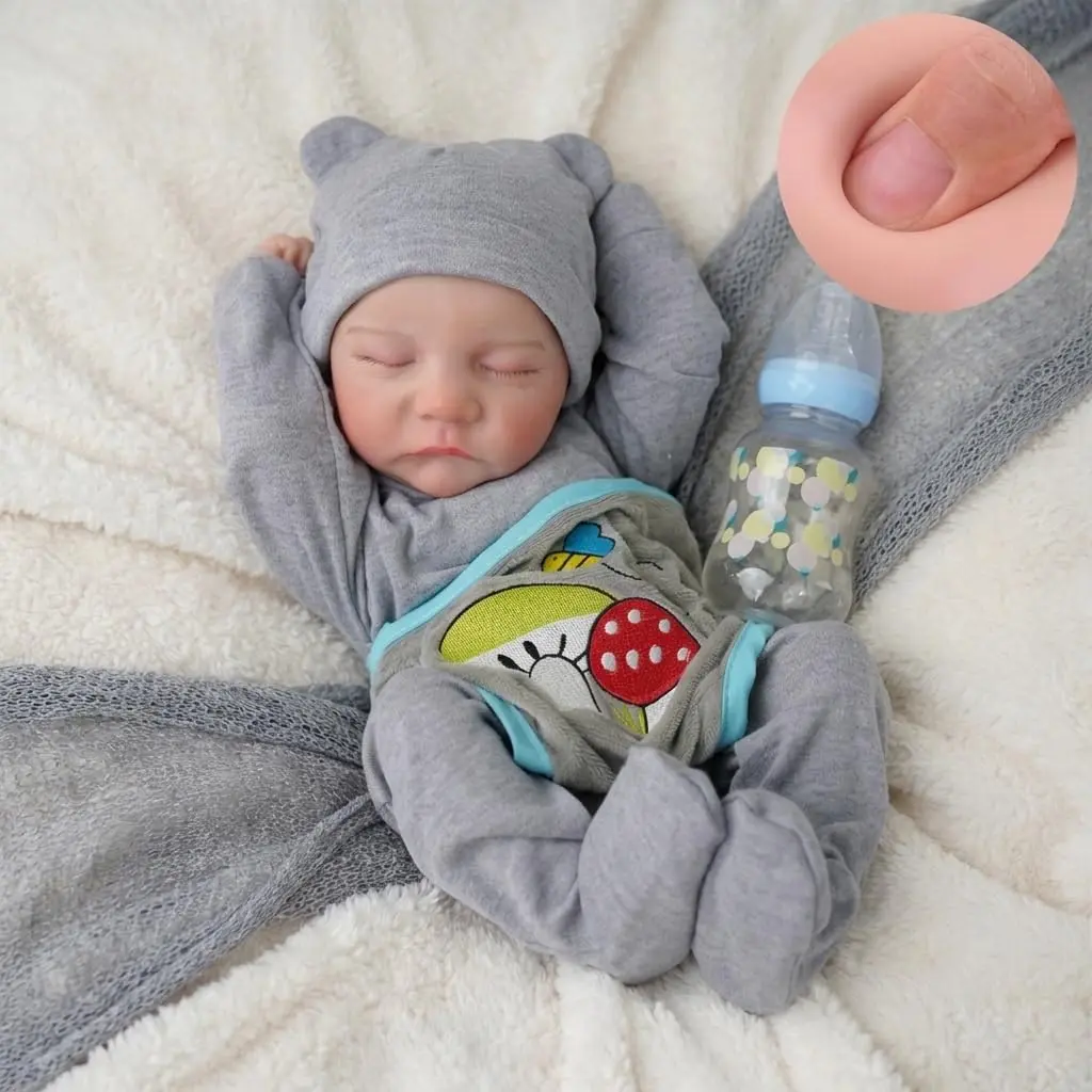 Bebê Reborn Boneco de Silicone Menino Levi Realista Pintado 48cm Presentes para Meninas