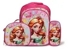 Kit Mochila Infantil 3D Princesa com Lancheira e Estojo - 1