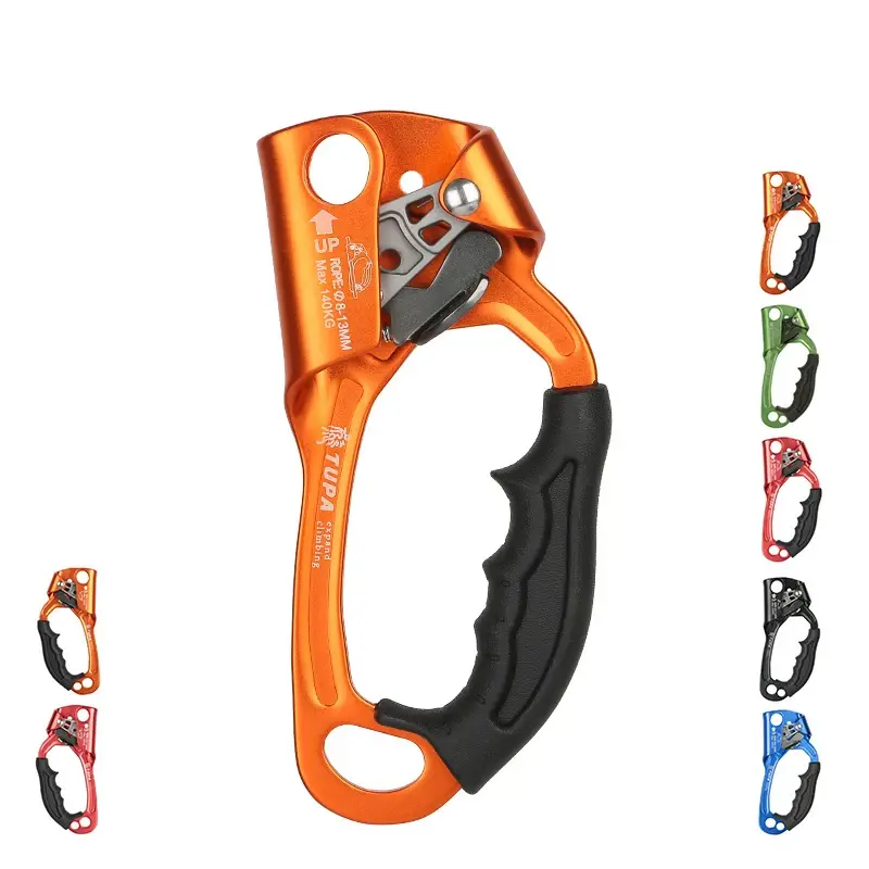 Escalada ao ar livre SRT Mão Ascender Dispositivo Montanhista Handle Ascender Mão esquerda e direita Equipamento de escalada Ferramentas de corda