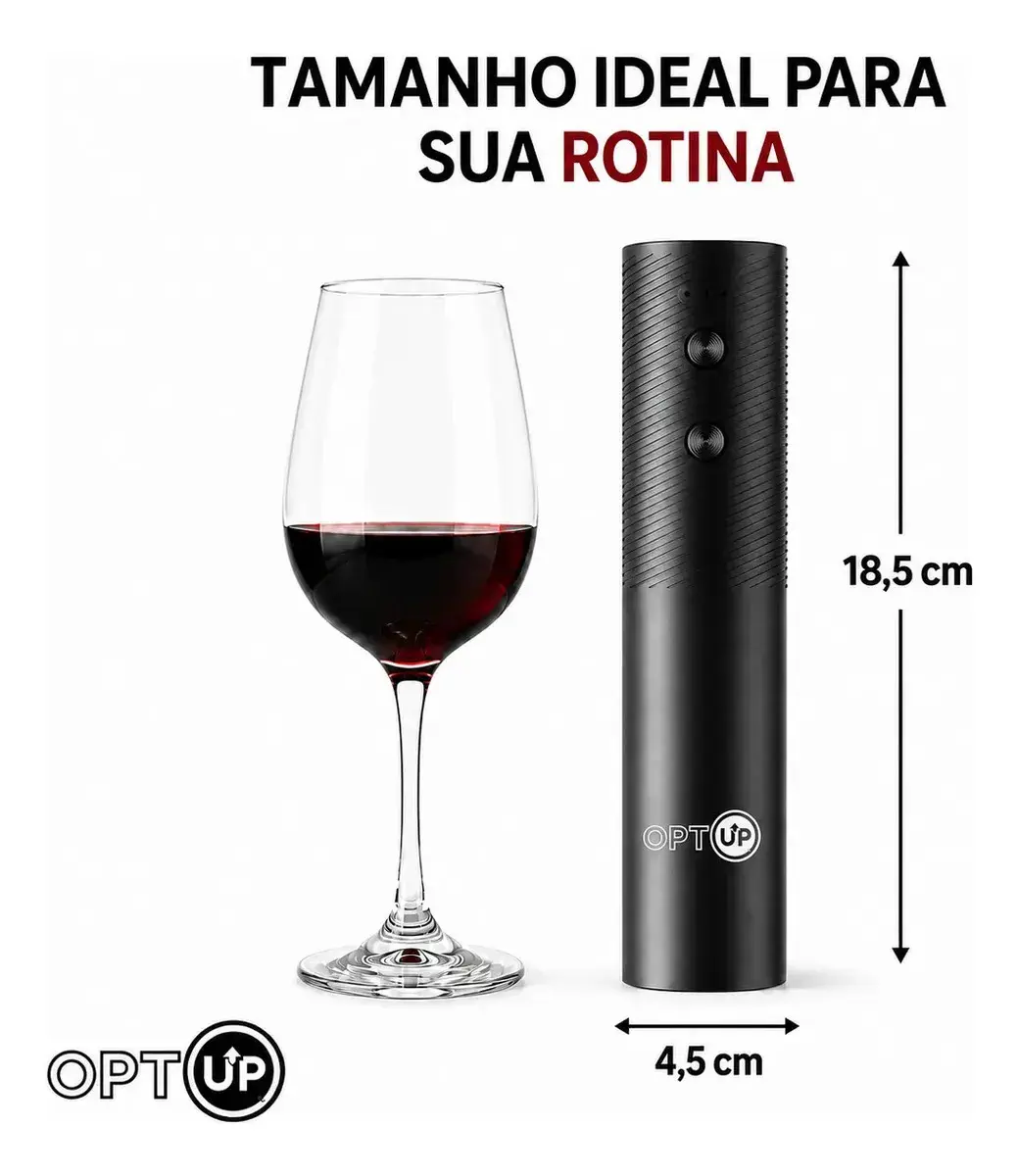 Abridor De Vinho Eletrico Automatico Recarregavel Usb-c Saca-rolhas Garrafa Portátil Presente Kit Vinho Optup thumbnail 8
