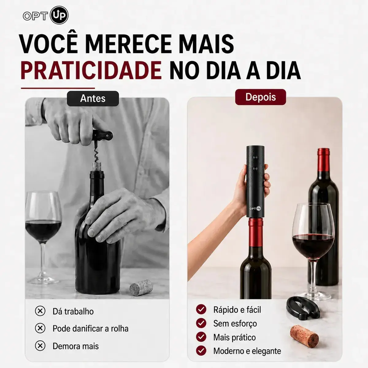 Abridor De Vinho Eletrico Automatico Recarregavel Usb-c Saca-rolhas Garrafa Portátil Presente Kit Vinho Optup thumbnail 9