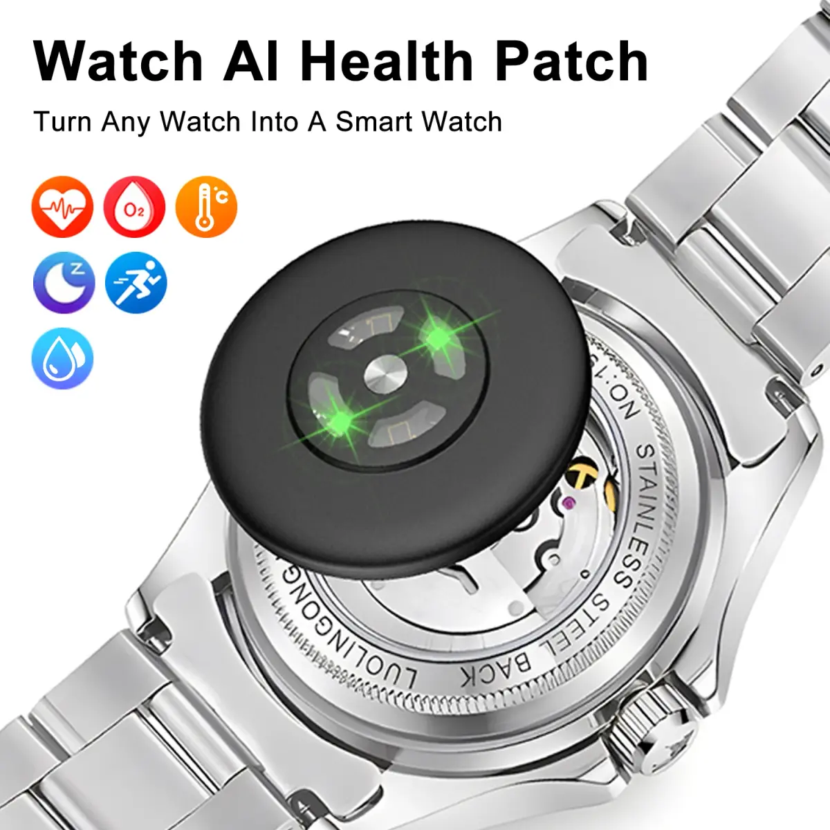 Relógio com Patch de Saúde AI, Transforme Qualquer Relógio em um Smartwatch, Dispositivo Inteligente de Detecção de Saúde AI para Relógios Comuns, Multifunções - 1