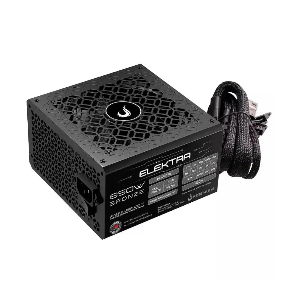 Rise Mode Elektra Fonte Gamer 650W 80 Plus Bronze PFC Ativo