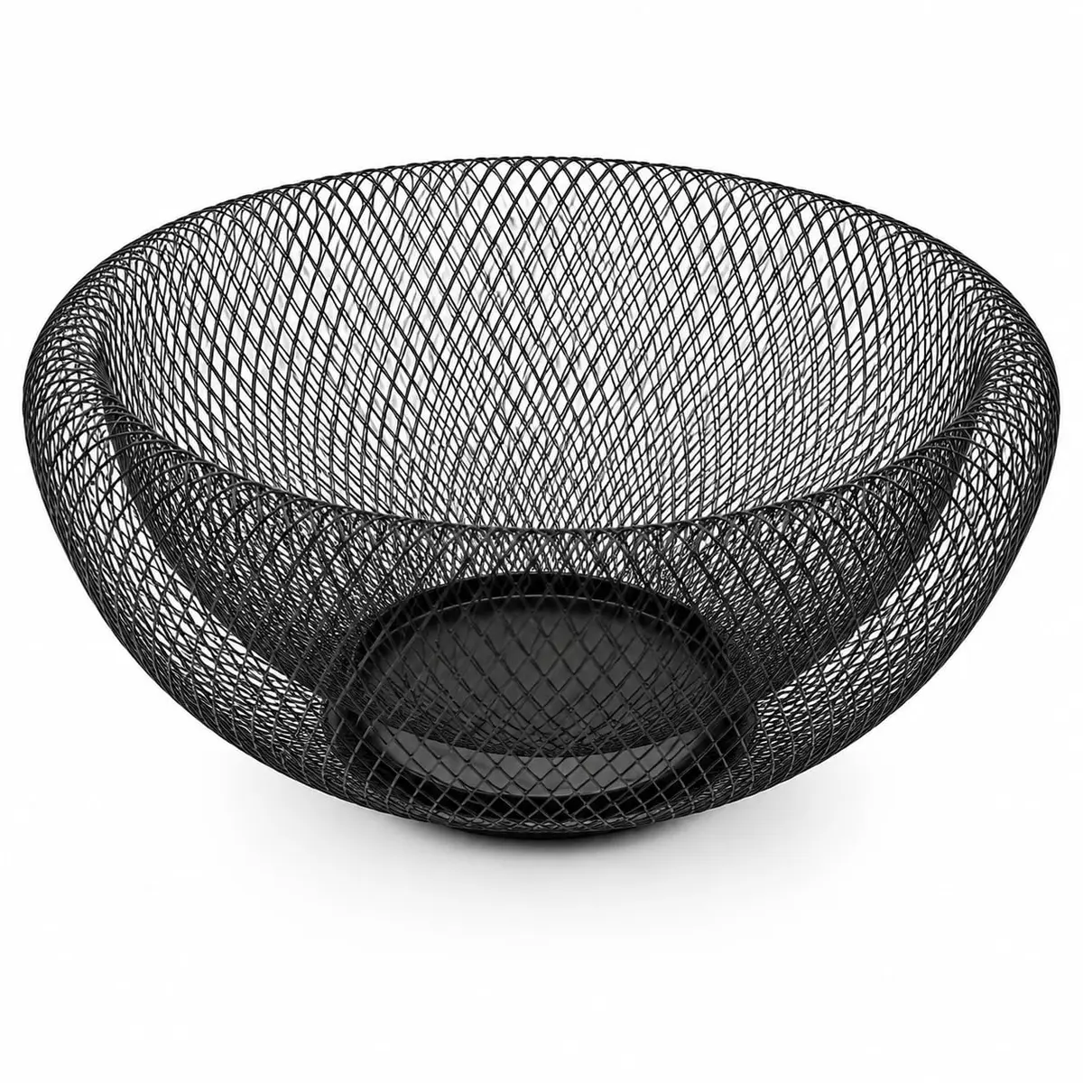 Fruteira em Metal Centro de Mesa Moderno Design Vazado Geométrico Para Sala de Jantar Cozinha Estilo Sofisticado - 1