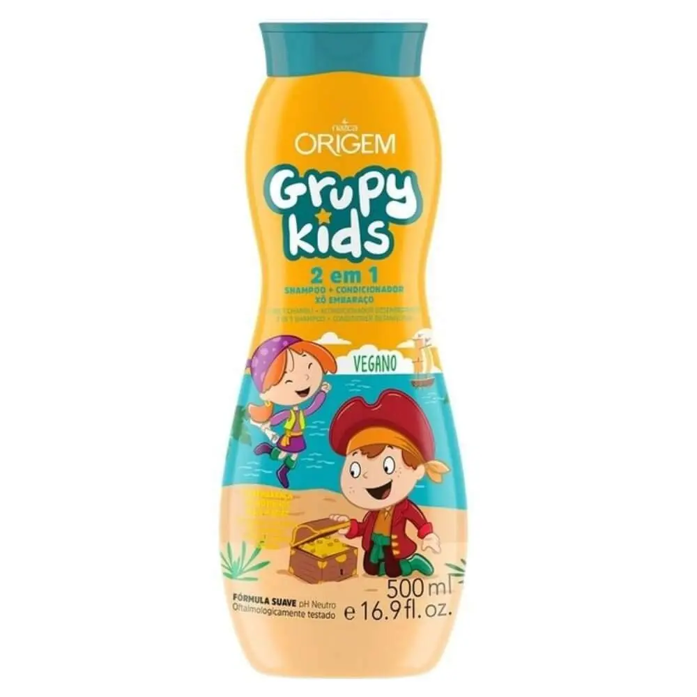 Origem Shampoo Infantil Xô Embaraço 2 Em 1 Grupy Kids 500 Ml