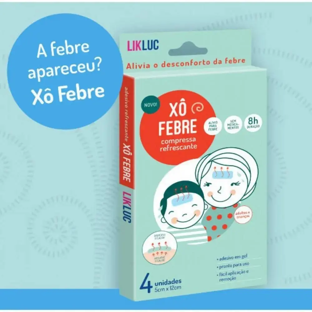 Xô Febre: Compressas Refrescantes para Aliviar a Febre do Bebê – Kit com 4 - 1