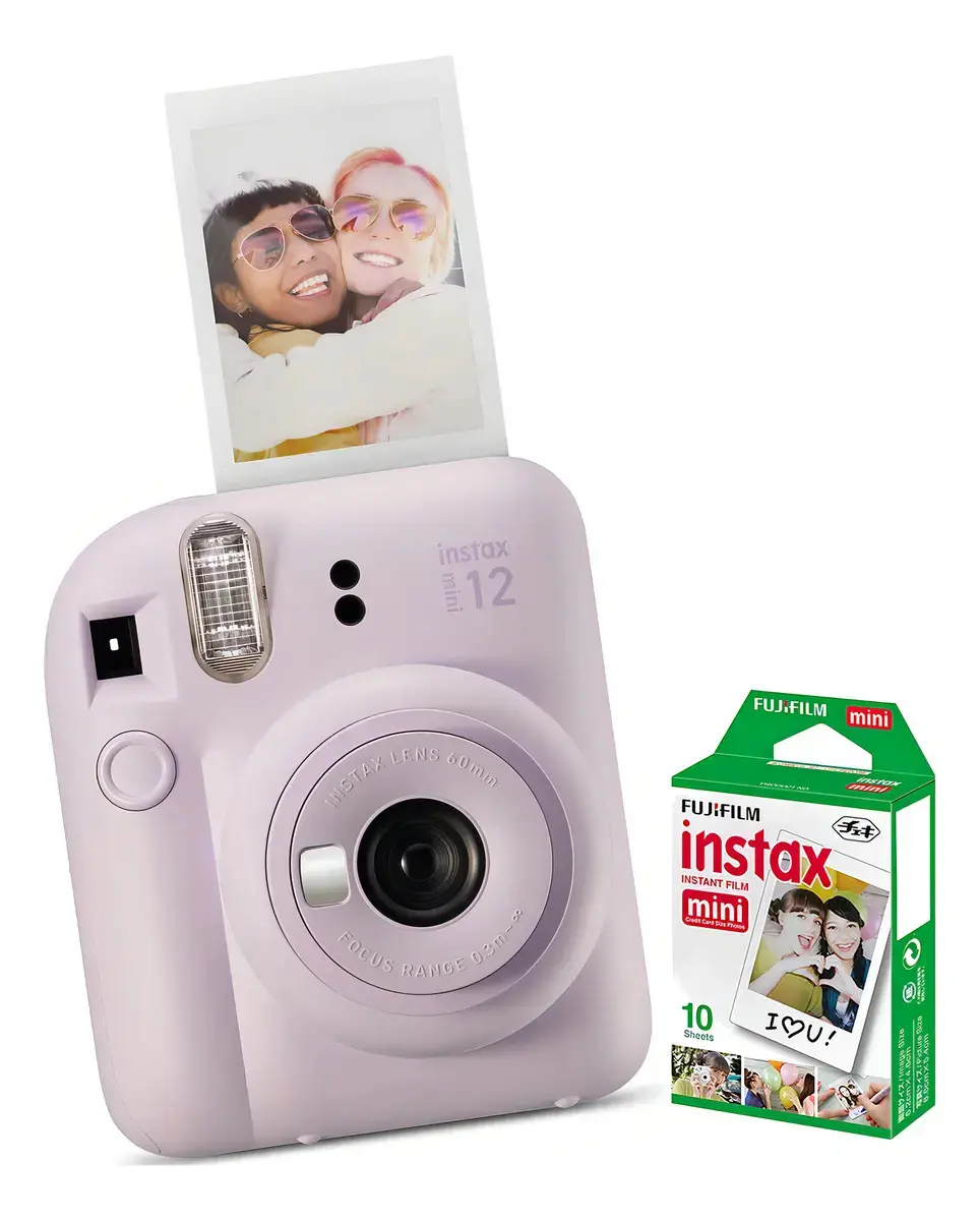 Câmera instantânea Fujifilm Instax Kit Mini 12 + 10 fotos lilás - 1