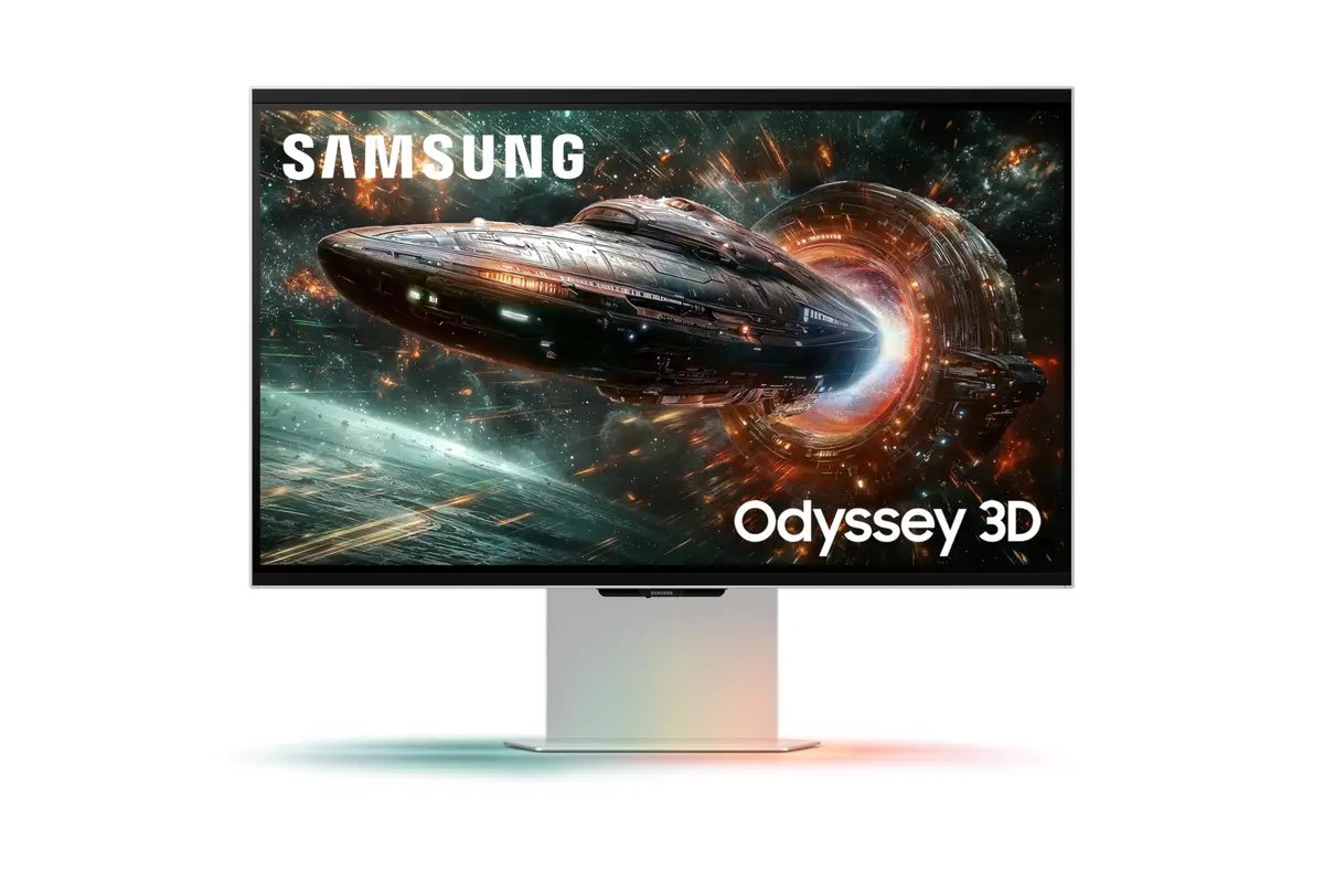 Monitor Odyssey 3D, sem óculos, 27", 4k, 165Hz, 1ms, HDMI, DP, USB, prata - 1