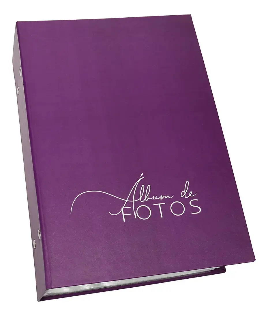 Álbum de Fotos 10x15 Roxo Mágico Rebitado 500 Fotos Capa Dura Grup Clip