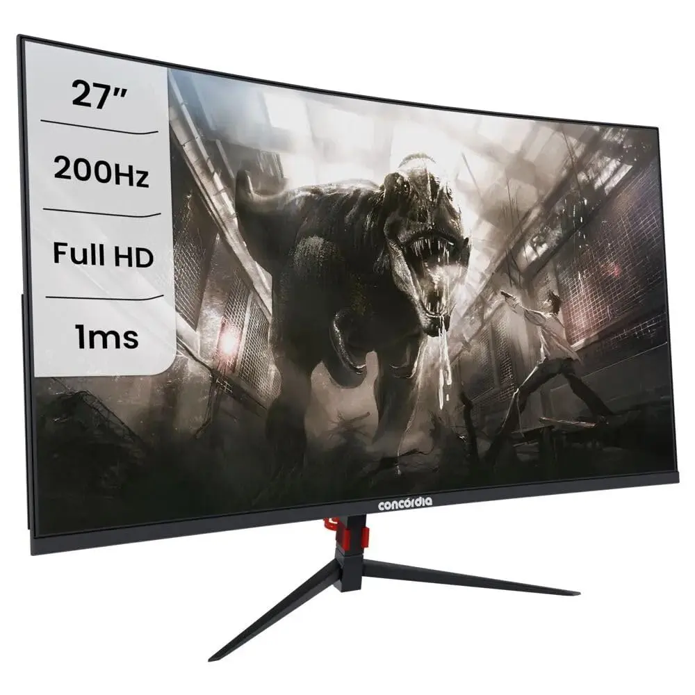 Monitor Gamer Concórdia CZ270F 27" Curvo 200Hz Full HD 1ms HDMI DP sRGB 100% FreeSync Premium