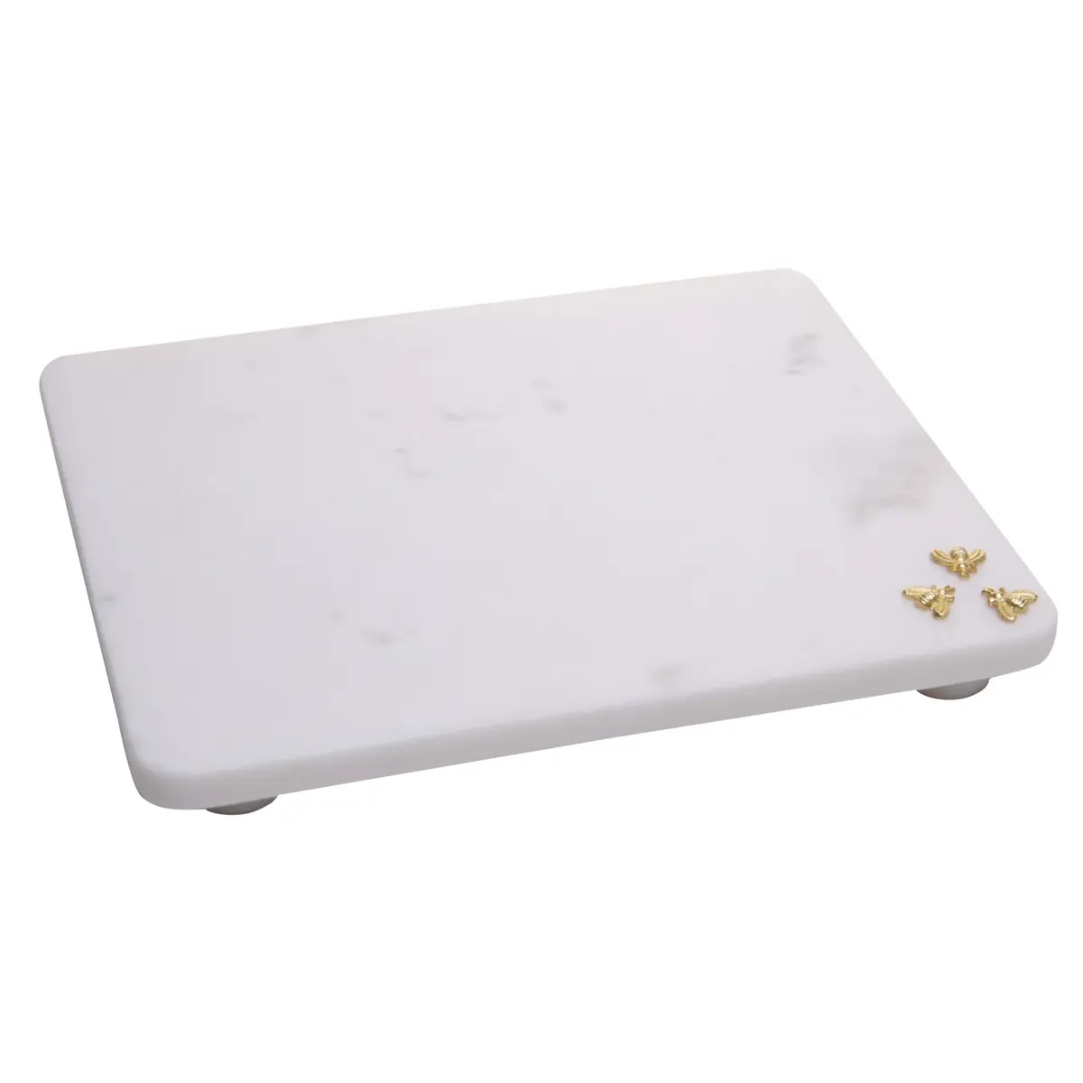 WOLFF - Tábua Retangular Decorativa New Bee 28cm x 3cm x 22,5cm Mármore