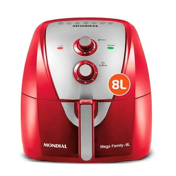 Fritadeira Air Fryer Mondial Afn-80-ri 8l Vermelho Com Cesto