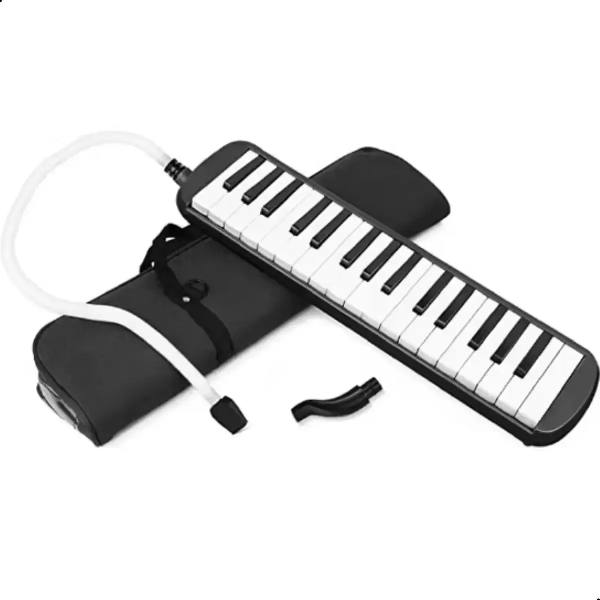 Escaleta Melodica Bertô Preto 32 Teclas Capa Bocal Mangueira thumbnail 4
