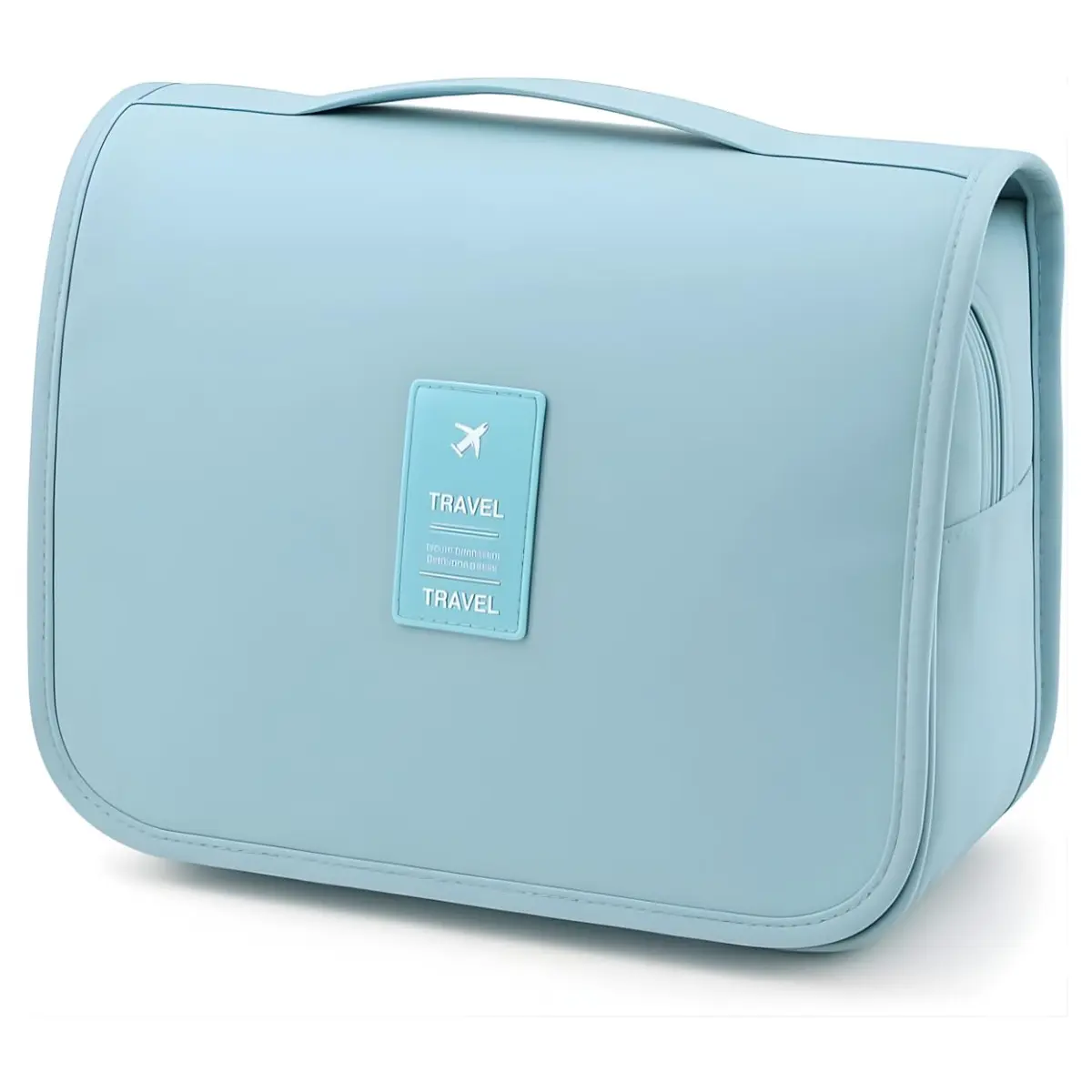 Bolsa Necessaire Maquiagem Cosméticos Viagem Com Divisória e Cabide para Pendurar Organizador de Maquiagem Shampoo Perfumes Higiene Pessoal (Verde) - 1