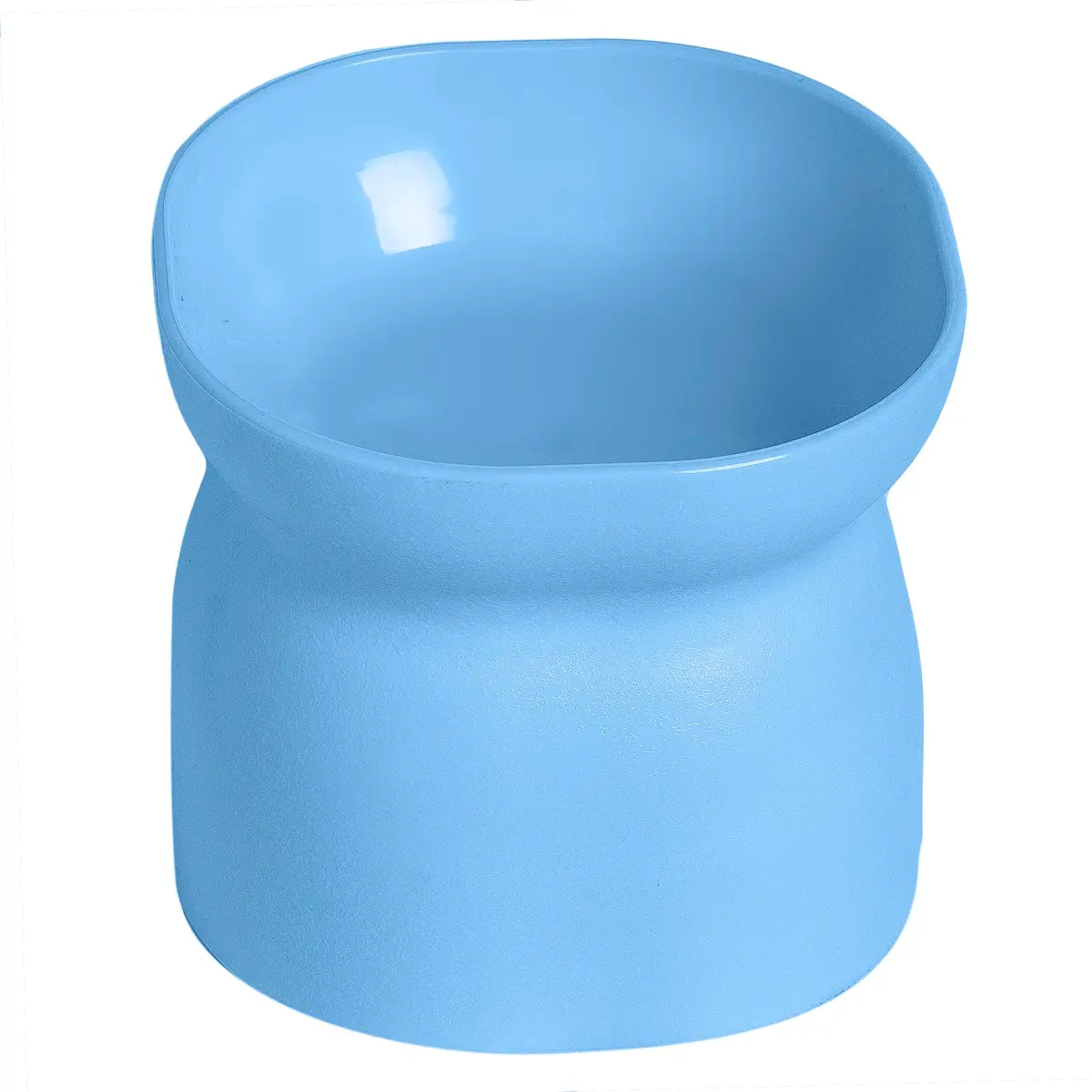 PET GAMES ErgonoCat Comedouro ou Bebedouro Elevado para Gatos Azul Claro - 1